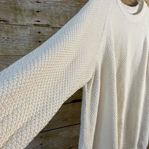 Old Navy Women’s Chunky Cable Knit Off White Cream Sweater Tunic EUC Size XL - Picture 3 of 8